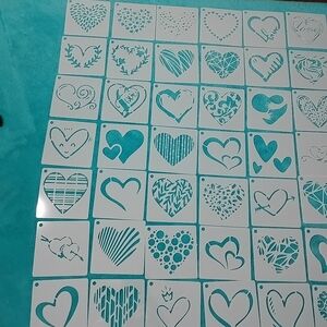Heart Pattern Stencil Set